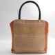 Handwoven Diamond Fabric Large Satchel Bag