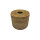 Rattan Tissue Box with Lid - Round