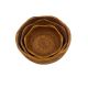 Set of 3 Rattan Baskets - Flower Shape