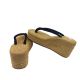 Handmade Water Hyacinth Shoe Women's Platform Wedge Thongs