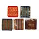 Set of 5 Handmade Bamboo and Cotton Coaster - Traditional Rakhine Design