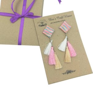 Bee Craft House Hand Made Fabirc Fashion Earrings