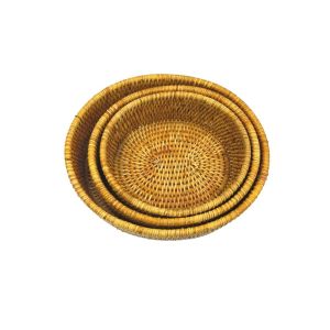 Set of 3 Rattan Baskets - Oval