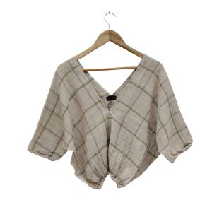 V-Neck Dolman Sleeve Crop Top